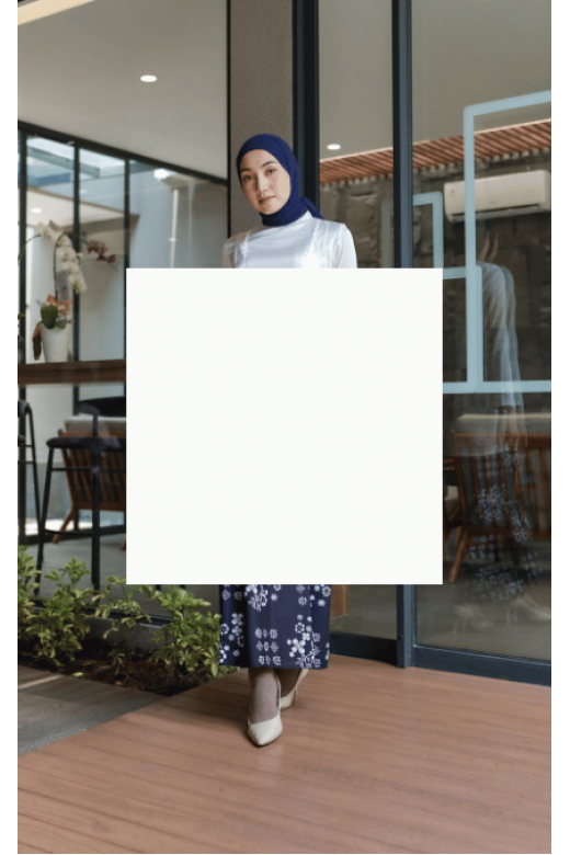 Azaya Rok Sarung Navy